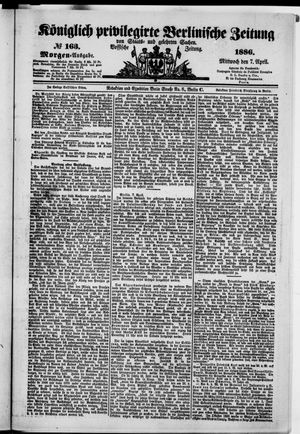 Königlich privilegirte Berlinische Zeitung von Staats- und gelehrten Sachen vom 07.04.1886