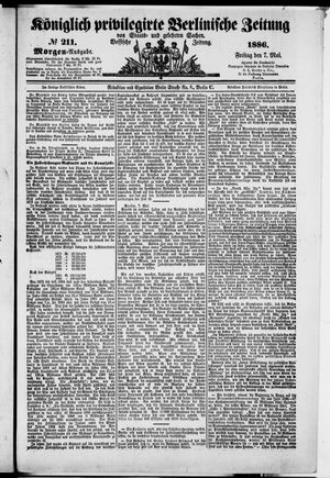 Königlich privilegirte Berlinische Zeitung von Staats- und gelehrten Sachen vom 07.05.1886