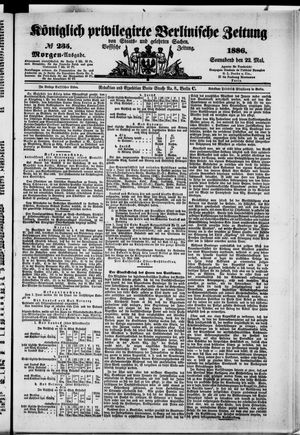 Königlich privilegirte Berlinische Zeitung von Staats- und gelehrten Sachen vom 22.05.1886