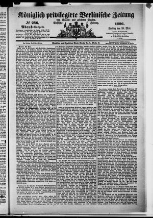 Königlich privilegirte Berlinische Zeitung von Staats- und gelehrten Sachen on May 28, 1886