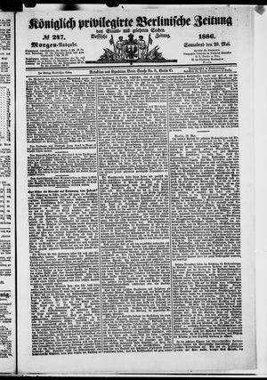 Königlich privilegirte Berlinische Zeitung von Staats- und gelehrten Sachen on May 29, 1886