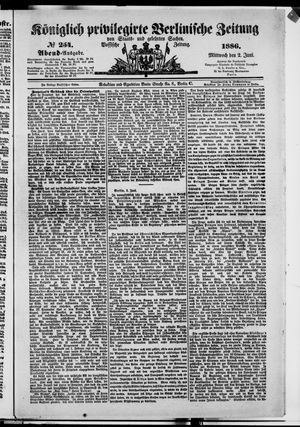 Königlich privilegirte Berlinische Zeitung von Staats- und gelehrten Sachen vom 02.06.1886