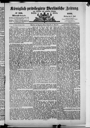 Königlich privilegirte Berlinische Zeitung von Staats- und gelehrten Sachen vom 04.06.1886