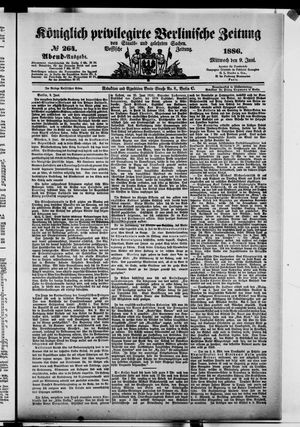 Königlich privilegirte Berlinische Zeitung von Staats- und gelehrten Sachen vom 09.06.1886
