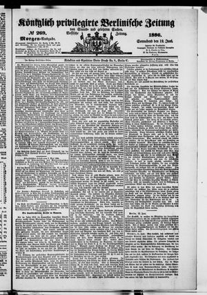 Königlich privilegirte Berlinische Zeitung von Staats- und gelehrten Sachen on Jun 12, 1886