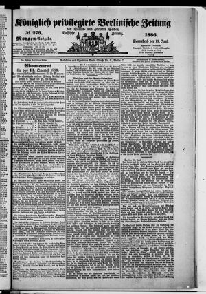 Königlich privilegirte Berlinische Zeitung von Staats- und gelehrten Sachen vom 19.06.1886