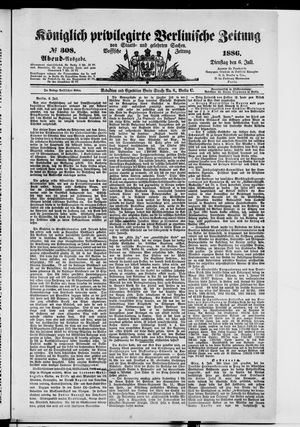 Königlich privilegirte Berlinische Zeitung von Staats- und gelehrten Sachen vom 06.07.1886