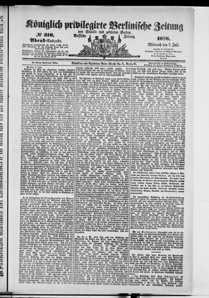 Königlich privilegirte Berlinische Zeitung von Staats- und gelehrten Sachen vom 07.07.1886