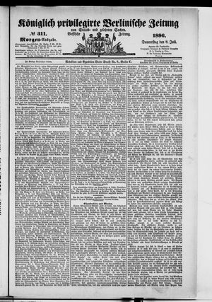 Königlich privilegirte Berlinische Zeitung von Staats- und gelehrten Sachen vom 08.07.1886