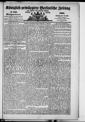 Königlich privilegirte Berlinische Zeitung von Staats- und gelehrten Sachen vom 13.07.1886