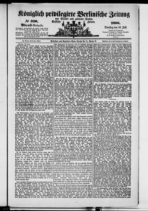 Königlich privilegirte Berlinische Zeitung von Staats- und gelehrten Sachen vom 13.07.1886