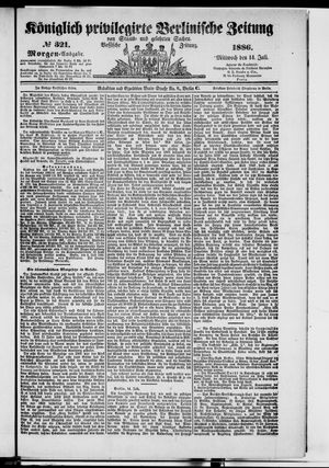Königlich privilegirte Berlinische Zeitung von Staats- und gelehrten Sachen vom 14.07.1886