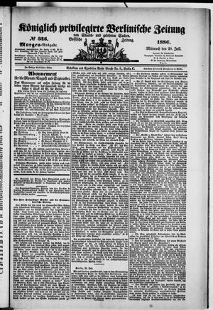 Königlich privilegirte Berlinische Zeitung von Staats- und gelehrten Sachen vom 28.07.1886