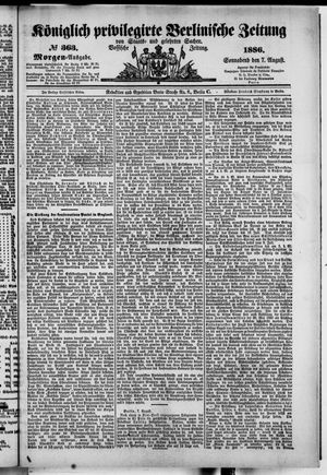 Königlich privilegirte Berlinische Zeitung von Staats- und gelehrten Sachen on Aug 7, 1886