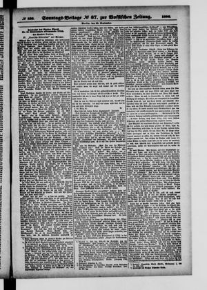 Königlich privilegirte Berlinische Zeitung von Staats- und gelehrten Sachen vom 12.09.1886
