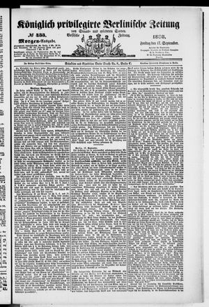 Königlich privilegirte Berlinische Zeitung von Staats- und gelehrten Sachen vom 17.09.1886
