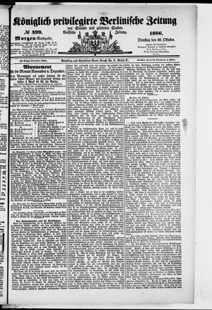 Königlich privilegirte Berlinische Zeitung von Staats- und gelehrten Sachen vom 26.10.1886