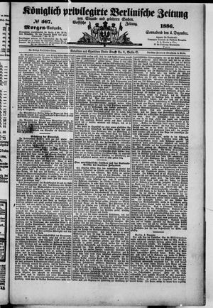 Königlich privilegirte Berlinische Zeitung von Staats- und gelehrten Sachen vom 04.12.1886