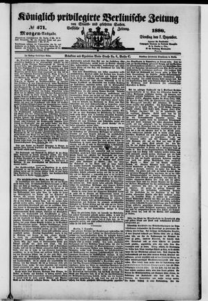 Königlich privilegirte Berlinische Zeitung von Staats- und gelehrten Sachen vom 07.12.1886