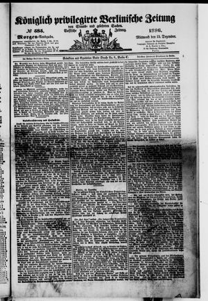 Königlich privilegirte Berlinische Zeitung von Staats- und gelehrten Sachen vom 15.12.1886