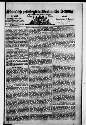 Königlich privilegirte Berlinische Zeitung von Staats- und gelehrten Sachen vom 16.12.1886