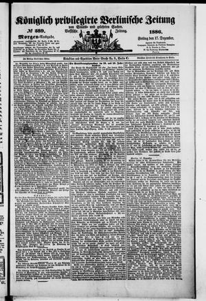 Königlich privilegirte Berlinische Zeitung von Staats- und gelehrten Sachen on Dec 17, 1886