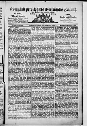 Königlich privilegirte Berlinische Zeitung von Staats- und gelehrten Sachen on Dec 28, 1886