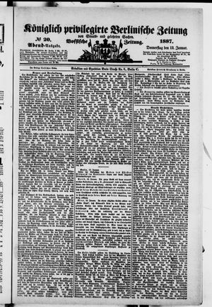 Königlich privilegirte Berlinische Zeitung von Staats- und gelehrten Sachen vom 13.01.1887