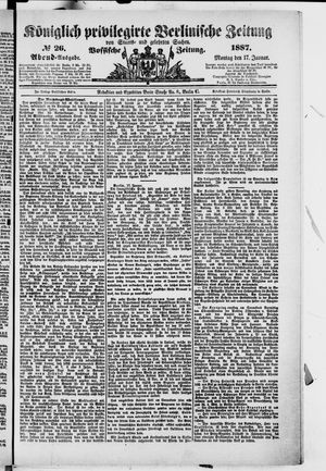 Königlich privilegirte Berlinische Zeitung von Staats- und gelehrten Sachen vom 17.01.1887