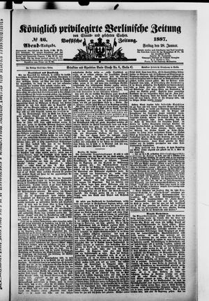 Königlich privilegirte Berlinische Zeitung von Staats- und gelehrten Sachen on Jan 28, 1887