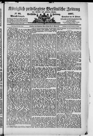 Königlich privilegirte Berlinische Zeitung von Staats- und gelehrten Sachen vom 19.02.1887
