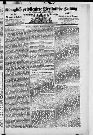 Königlich privilegirte Berlinische Zeitung von Staats- und gelehrten Sachen vom 26.02.1887