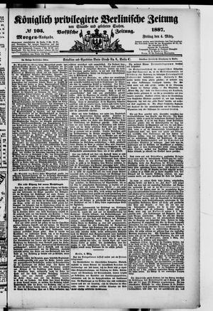 Königlich privilegirte Berlinische Zeitung von Staats- und gelehrten Sachen vom 04.03.1887
