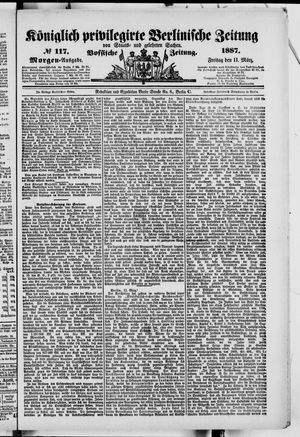 Königlich privilegirte Berlinische Zeitung von Staats- und gelehrten Sachen vom 11.03.1887