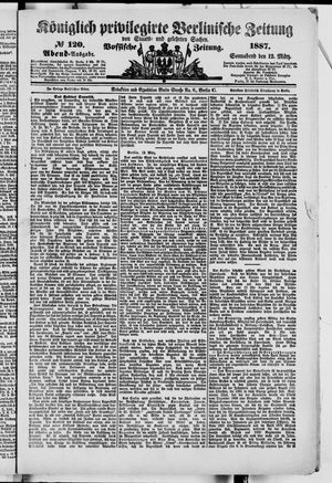 Königlich privilegirte Berlinische Zeitung von Staats- und gelehrten Sachen on Mar 12, 1887