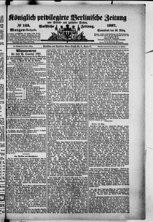 Königlich privilegirte Berlinische Zeitung von Staats- und gelehrten Sachen on Mar 26, 1887
