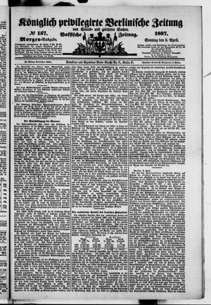 Königlich privilegirte Berlinische Zeitung von Staats- und gelehrten Sachen on Apr 3, 1887