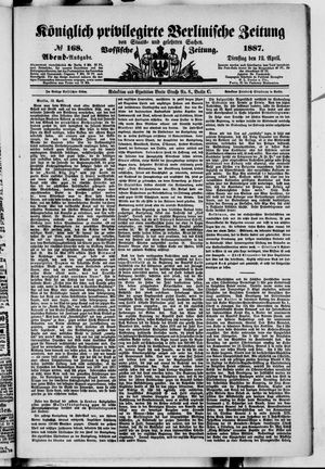 Königlich privilegirte Berlinische Zeitung von Staats- und gelehrten Sachen vom 12.04.1887