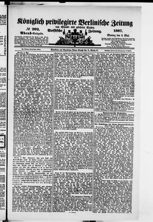 Königlich privilegirte Berlinische Zeitung von Staats- und gelehrten Sachen on May 2, 1887
