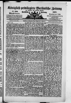 Königlich privilegirte Berlinische Zeitung von Staats- und gelehrten Sachen vom 07.05.1887