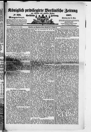 Königlich privilegirte Berlinische Zeitung von Staats- und gelehrten Sachen vom 15.05.1887