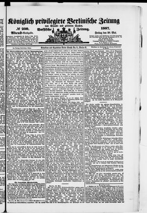 Königlich privilegirte Berlinische Zeitung von Staats- und gelehrten Sachen on May 20, 1887