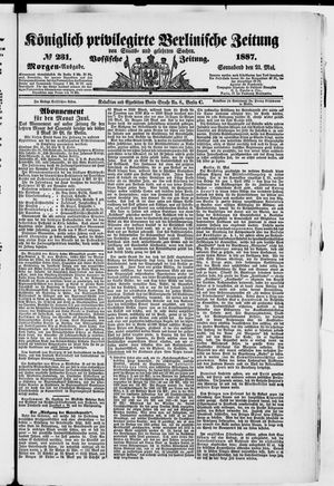 Königlich privilegirte Berlinische Zeitung von Staats- und gelehrten Sachen vom 21.05.1887