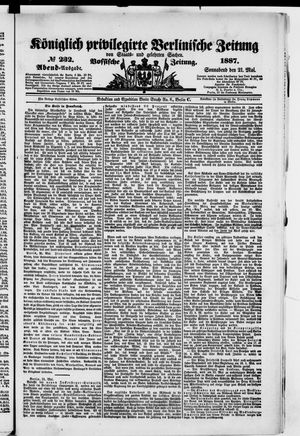 Königlich privilegirte Berlinische Zeitung von Staats- und gelehrten Sachen vom 21.05.1887