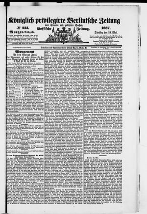 Königlich privilegirte Berlinische Zeitung von Staats- und gelehrten Sachen vom 24.05.1887