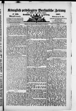 Königlich privilegirte Berlinische Zeitung von Staats- und gelehrten Sachen vom 25.05.1887
