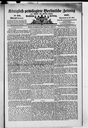 Königlich privilegirte Berlinische Zeitung von Staats- und gelehrten Sachen vom 28.05.1887
