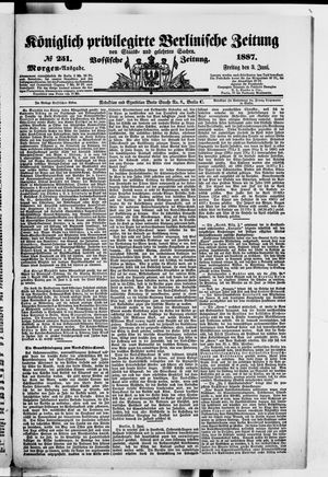 Königlich privilegirte Berlinische Zeitung von Staats- und gelehrten Sachen on Jun 3, 1887