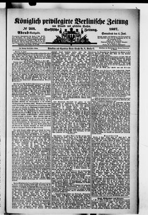 Königlich privilegirte Berlinische Zeitung von Staats- und gelehrten Sachen vom 04.06.1887