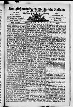 Königlich privilegirte Berlinische Zeitung von Staats- und gelehrten Sachen vom 08.06.1887